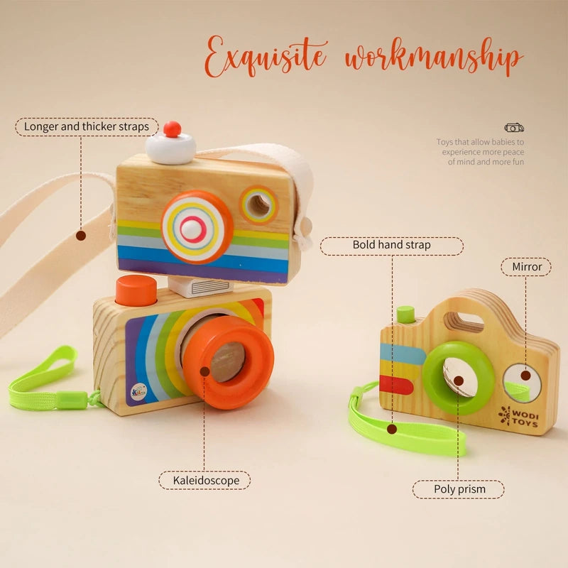 Wooden Toy Camera Montessori Baby Toy
