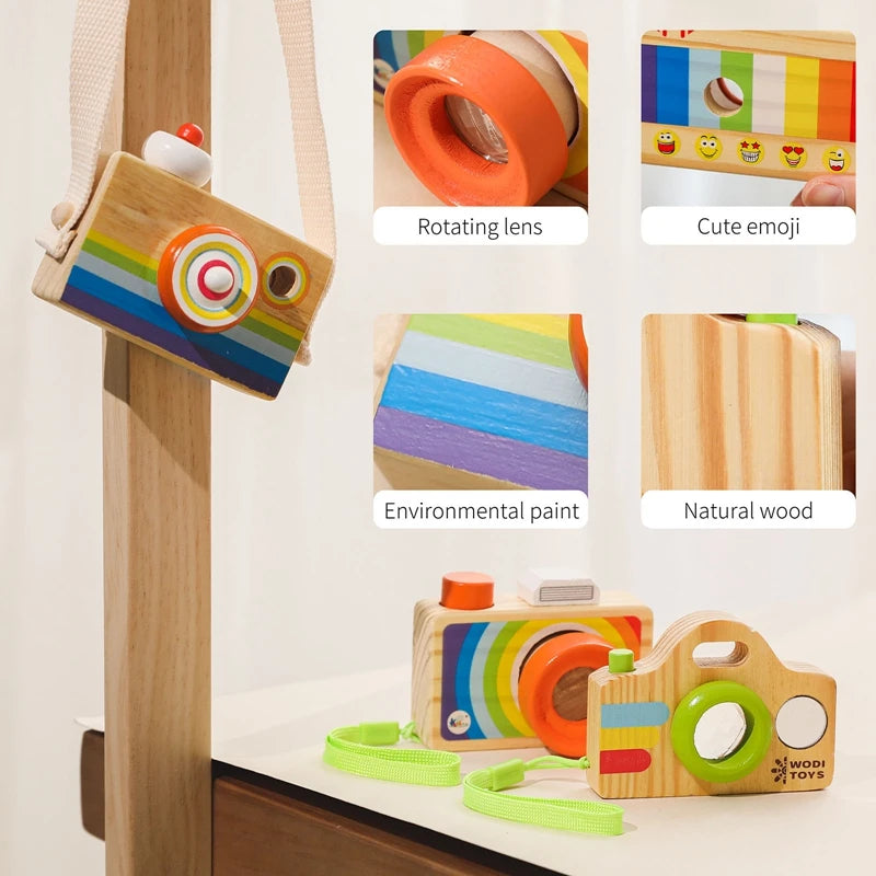 Wooden Toy Camera Montessori Baby Toy