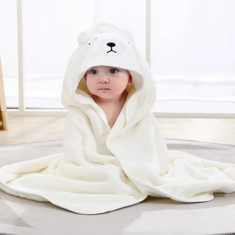 Cartoon Animal Baby Hooded Bath Towel Blanket