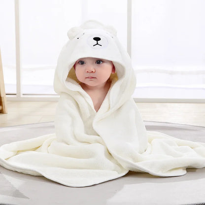Cartoon Animal Baby Hooded Bath Towel Blanket