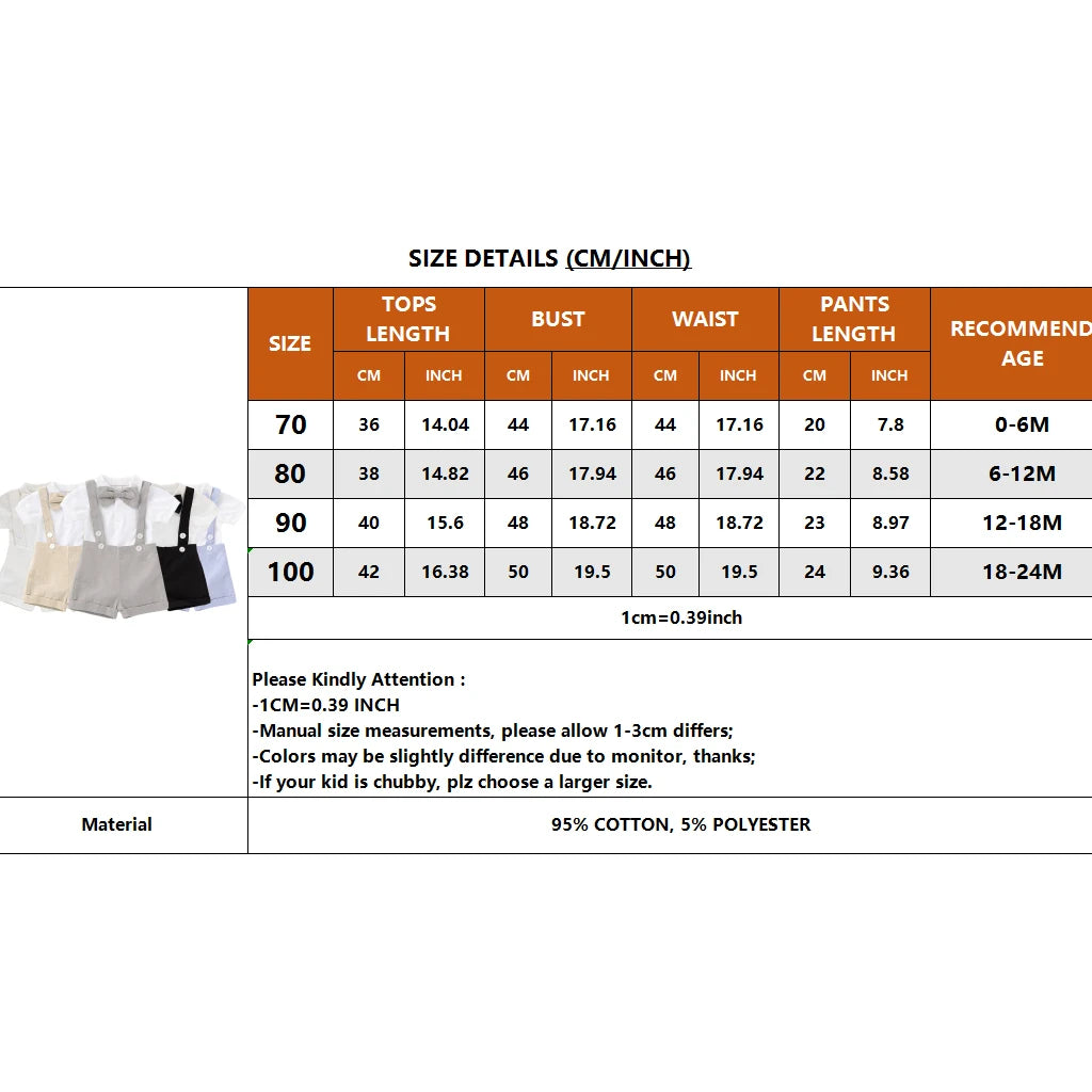 Baby Boy Gentleman Romper & Suspender Set