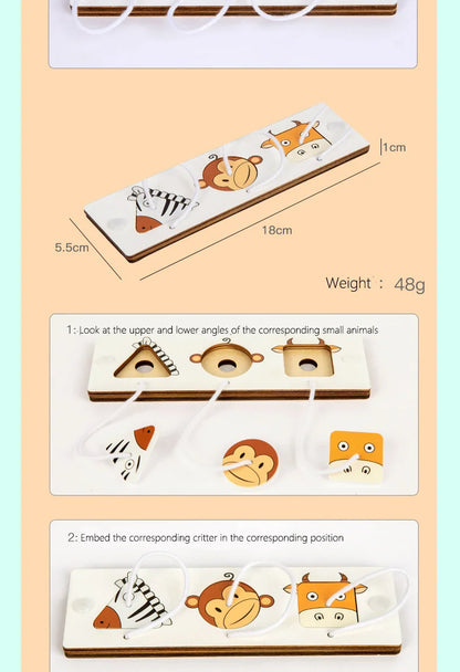 Montessori Wooden Busy Board Learning Toy