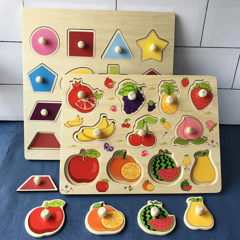 Montessori Wooden Animal Puzzle Board for Kids