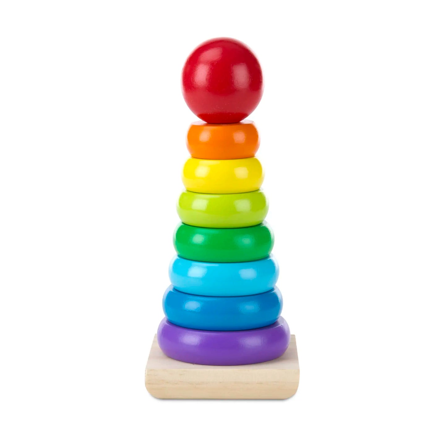 Wooden Rainbow Stacker Ring Montessori Toy