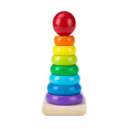 Wooden Rainbow Stacker Ring Montessori Toy