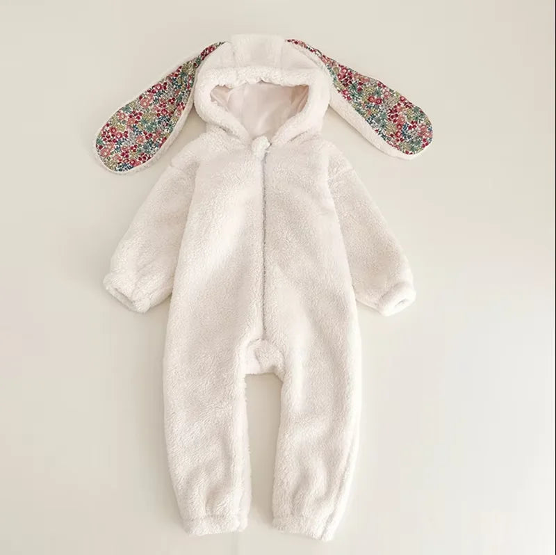 Baby Rabbit Hooded Romper Pajamas