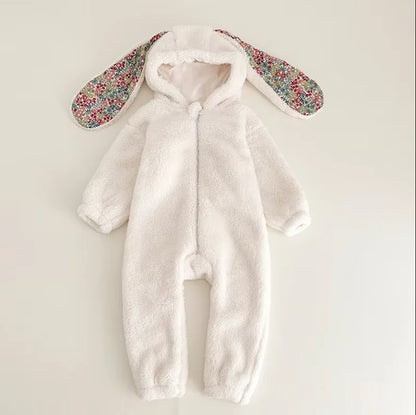 Baby Rabbit Hooded Romper Pajamas