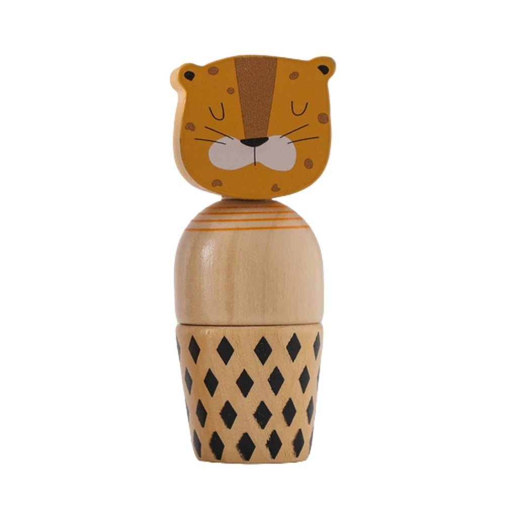 Wooden Baby Rattle & Silicone Teether Toy