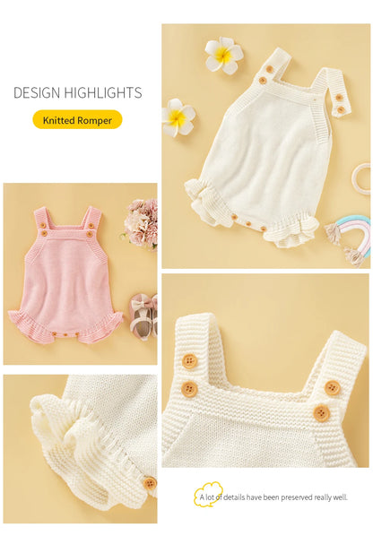 Baby Girl Knitted Summer Romper