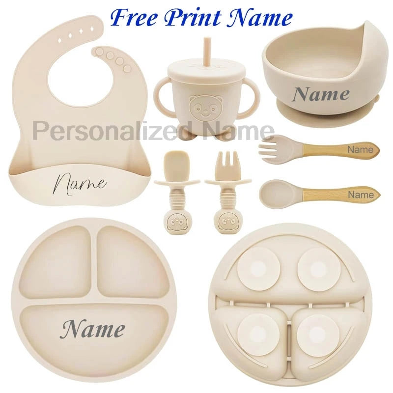 Personalized Baby Silicone Feeding Set