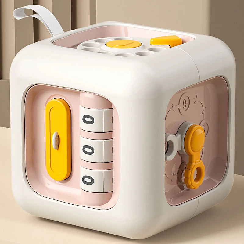 6-in-1 Montessori Sensory Busy Board Cube