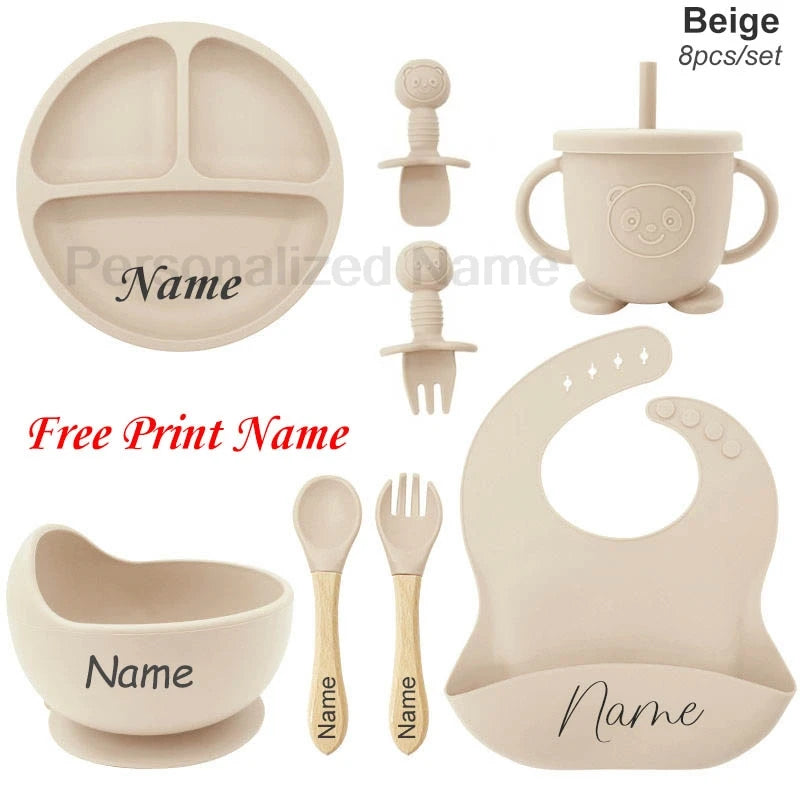 Personalized Baby Silicone Feeding Set