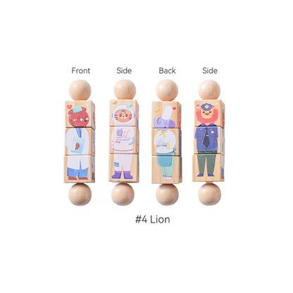 Wooden Baby Rattle & Silicone Teether Toy