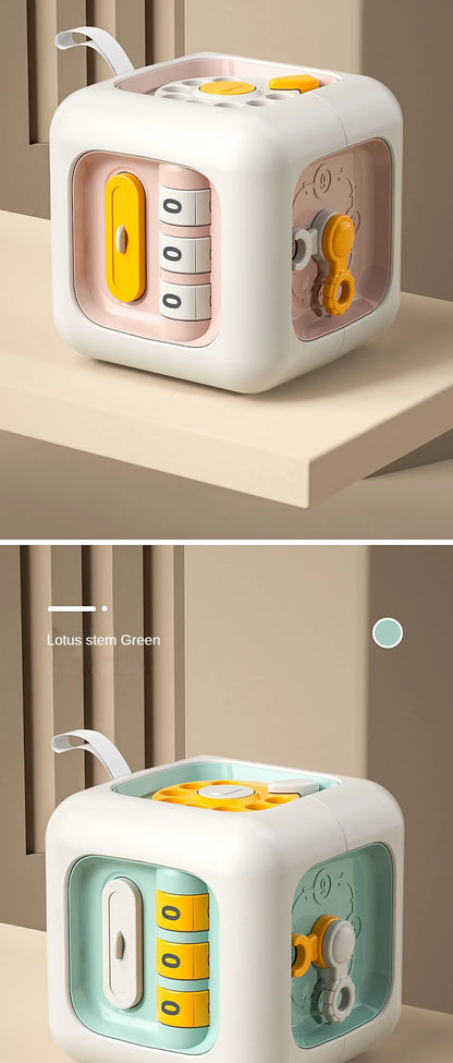 6-in-1 Montessori Sensory Busy Board Cube