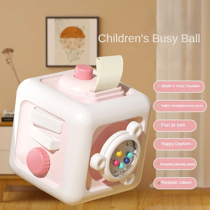 6-in-1 Montessori Sensory Busy Board Cube