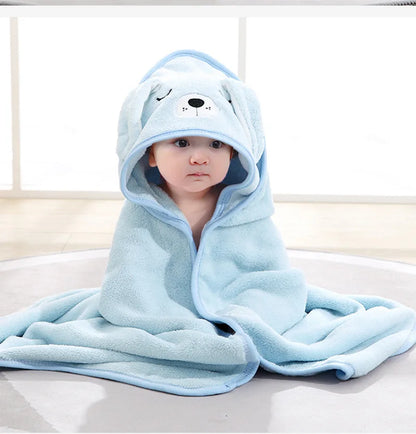 Cartoon Animal Baby Hooded Bath Towel Blanket