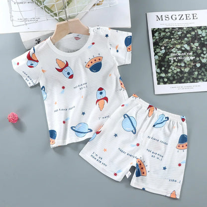 Kids Summer Cotton T-Shirt & Shorts Set