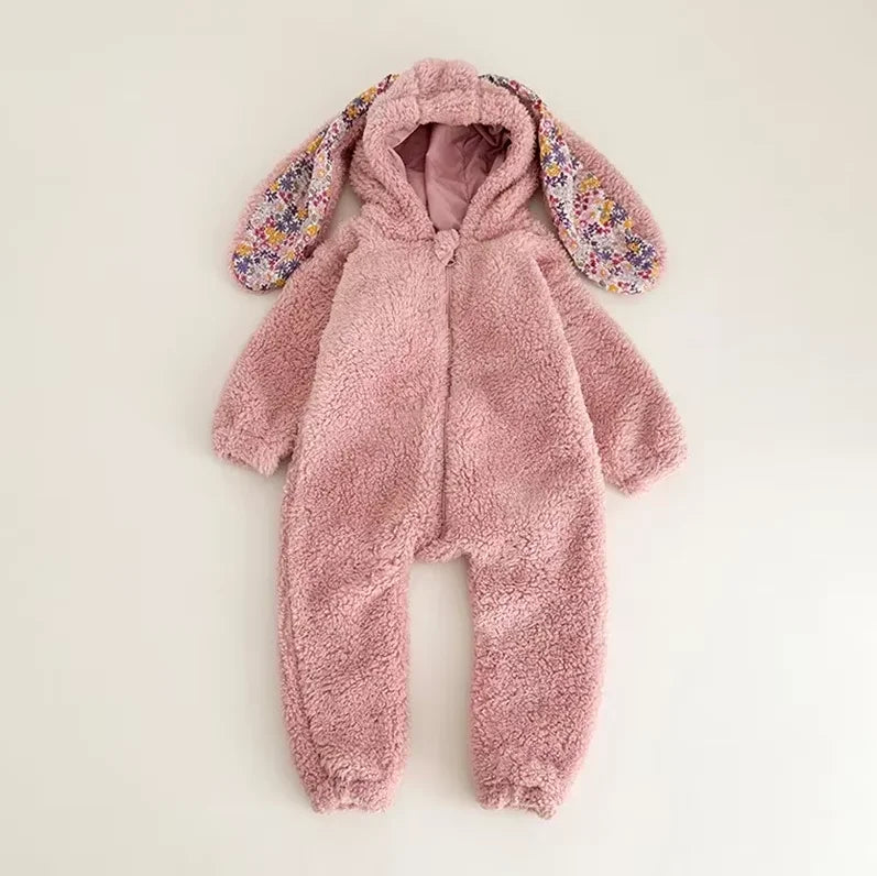 Baby Rabbit Hooded Romper Pajamas