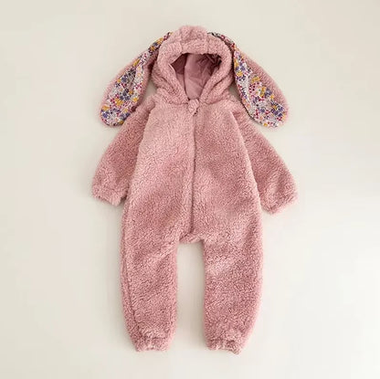 Baby Rabbit Hooded Romper Pajamas