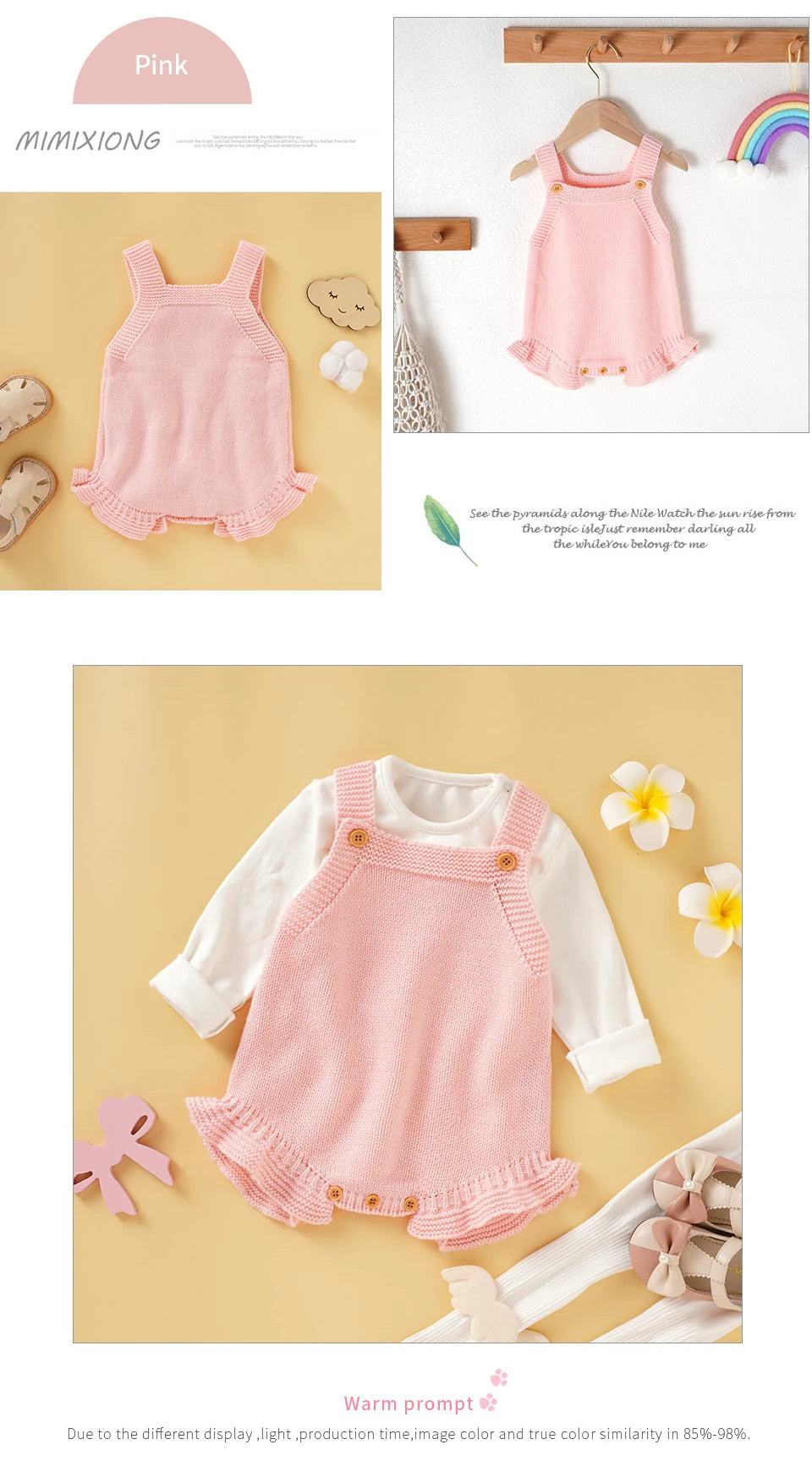 Baby Girl Knitted Summer Romper