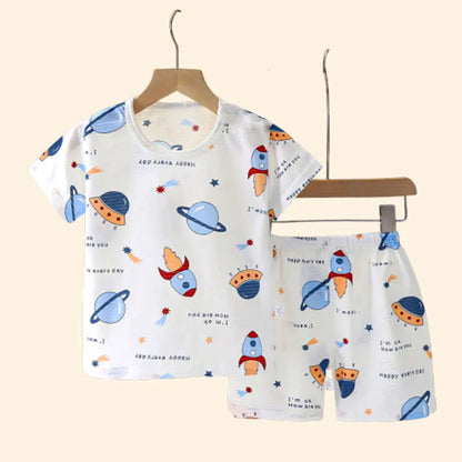 Kids Summer Cotton T-Shirt & Shorts Set