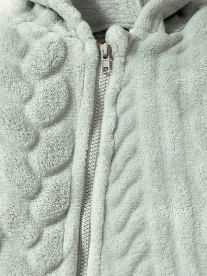 Baby Plaid Hooded Winter Romper