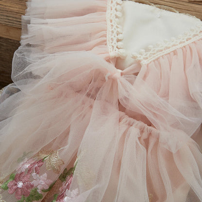 Baby Girl Floral Tulle Princess Romper