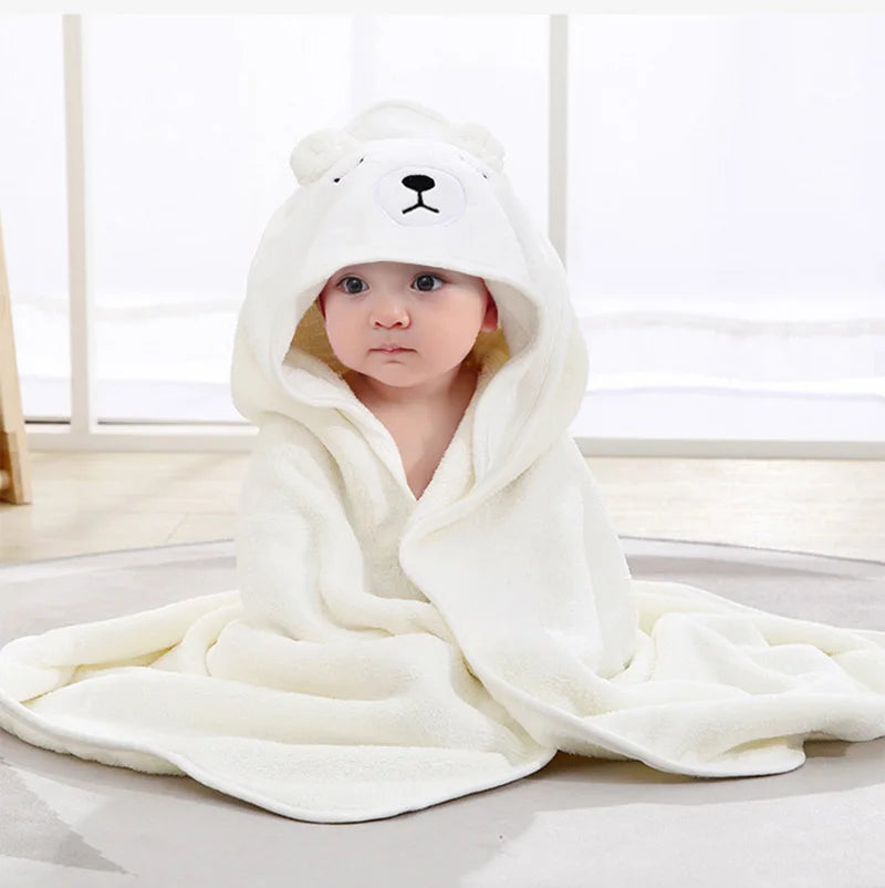 Cartoon Animal Baby Hooded Bath Towel Blanket