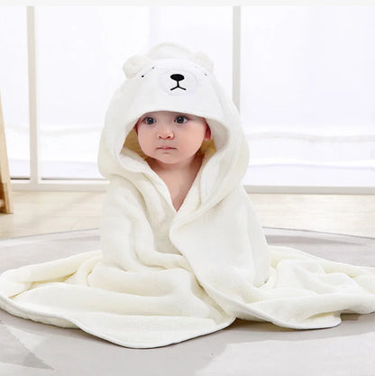 Cartoon Animal Baby Hooded Bath Towel Blanket