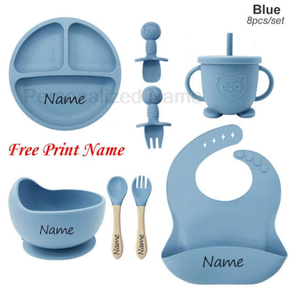 Personalized Baby Silicone Feeding Set