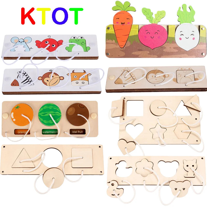 Montessori Wooden Busy Board Learning Toy