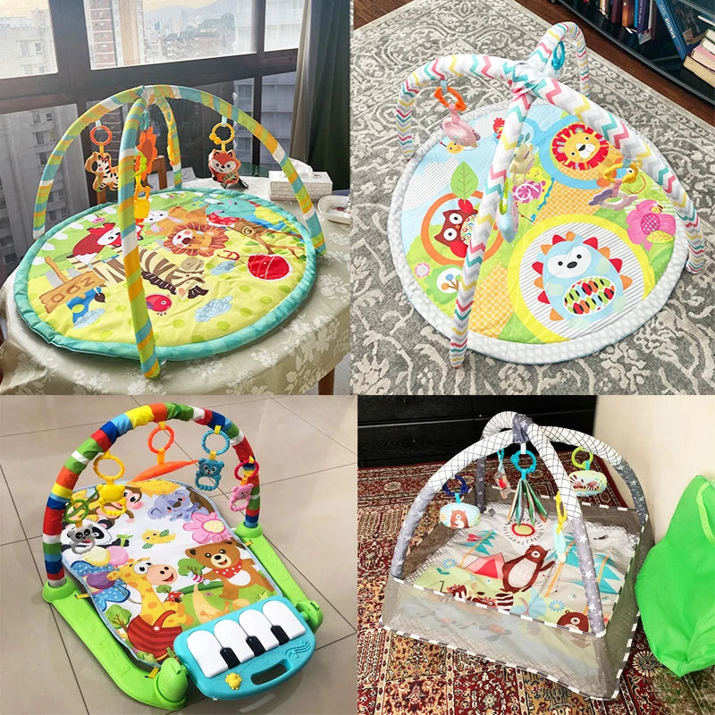 Baby Activity Play Mat Gym with Fitness Frame