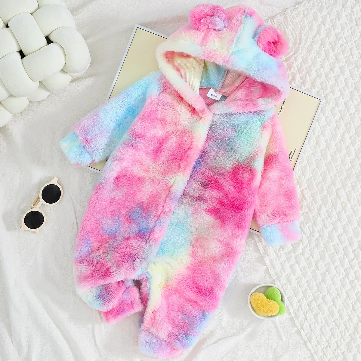 Baby Plaid Hooded Winter Romper