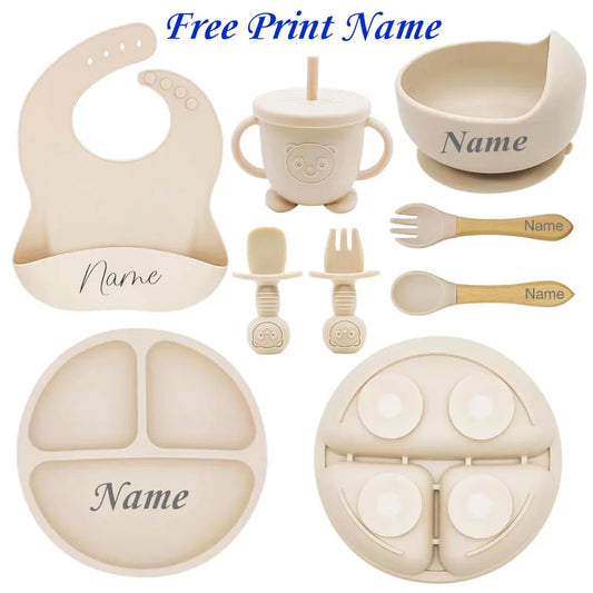 Personalized Baby Silicone Feeding Set