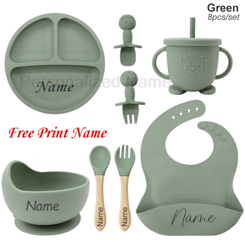 Personalized Baby Silicone Feeding Set