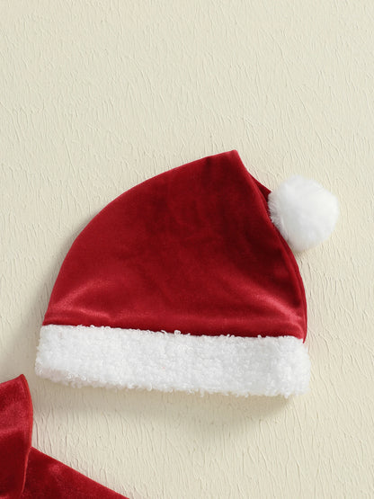 Baby Girl Christmas Santa Bodysuit Dress Set