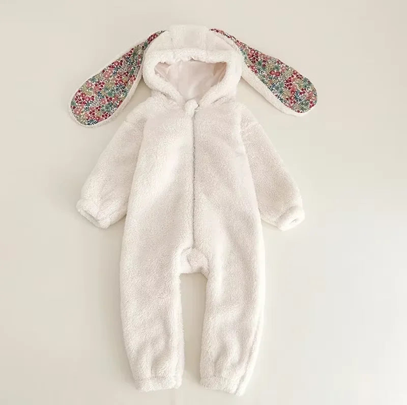 Baby Rabbit Hooded Romper Pajamas