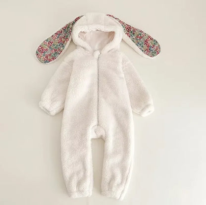 Baby Rabbit Hooded Romper Pajamas