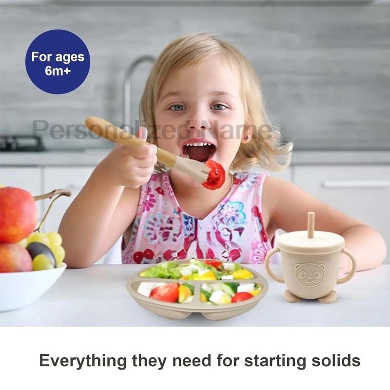Personalized Baby Silicone Feeding Set