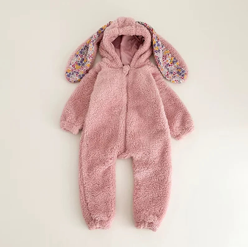 Baby Rabbit Hooded Romper Pajamas