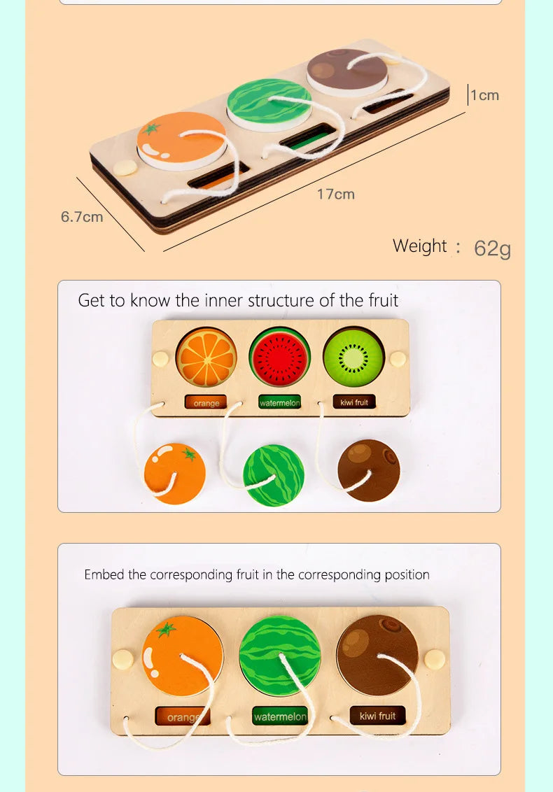 Montessori Wooden Busy Board Learning Toy