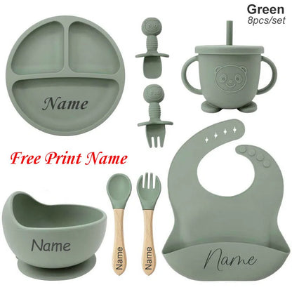 Personalized Baby Silicone Feeding Set