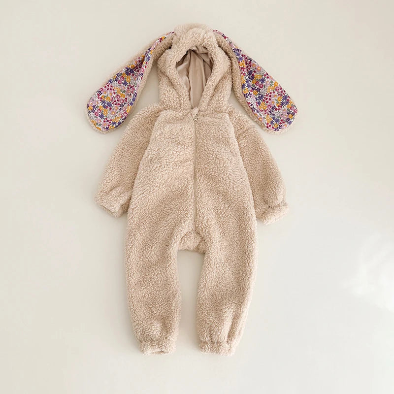 Baby Rabbit Hooded Romper Pajamas