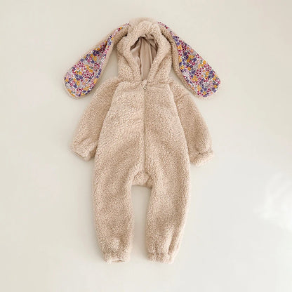 Baby Rabbit Hooded Romper Pajamas