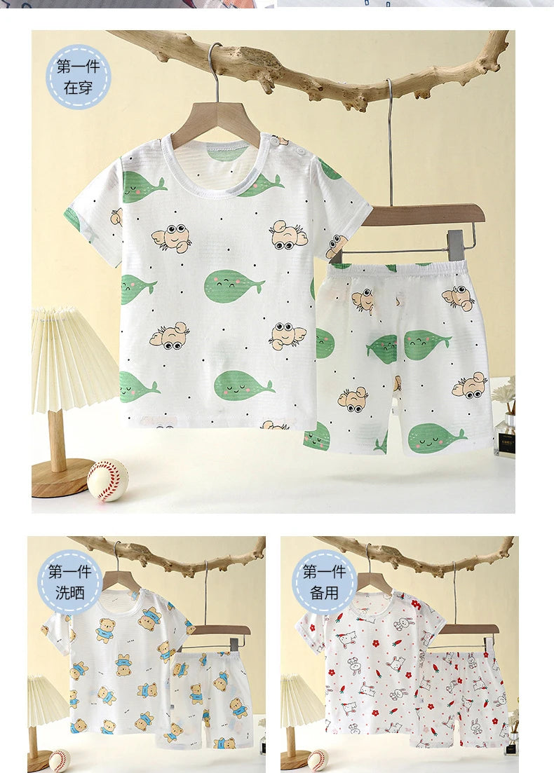 Kids Summer Cotton T-Shirt & Shorts Set