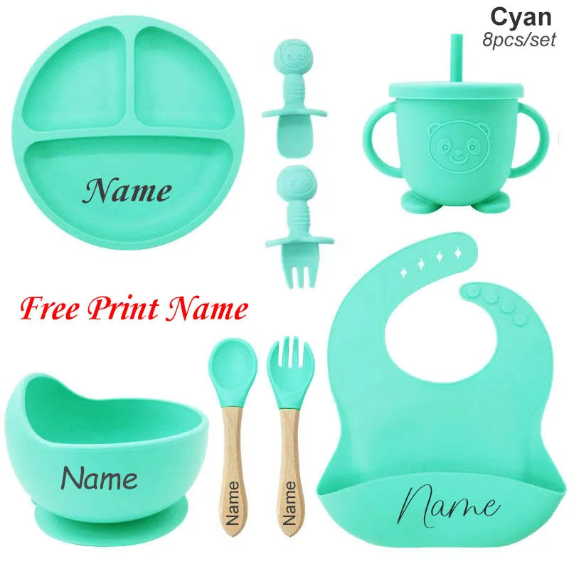 Personalized Baby Silicone Feeding Set