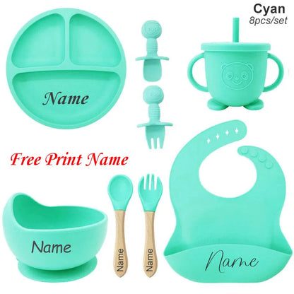 Personalized Baby Silicone Feeding Set