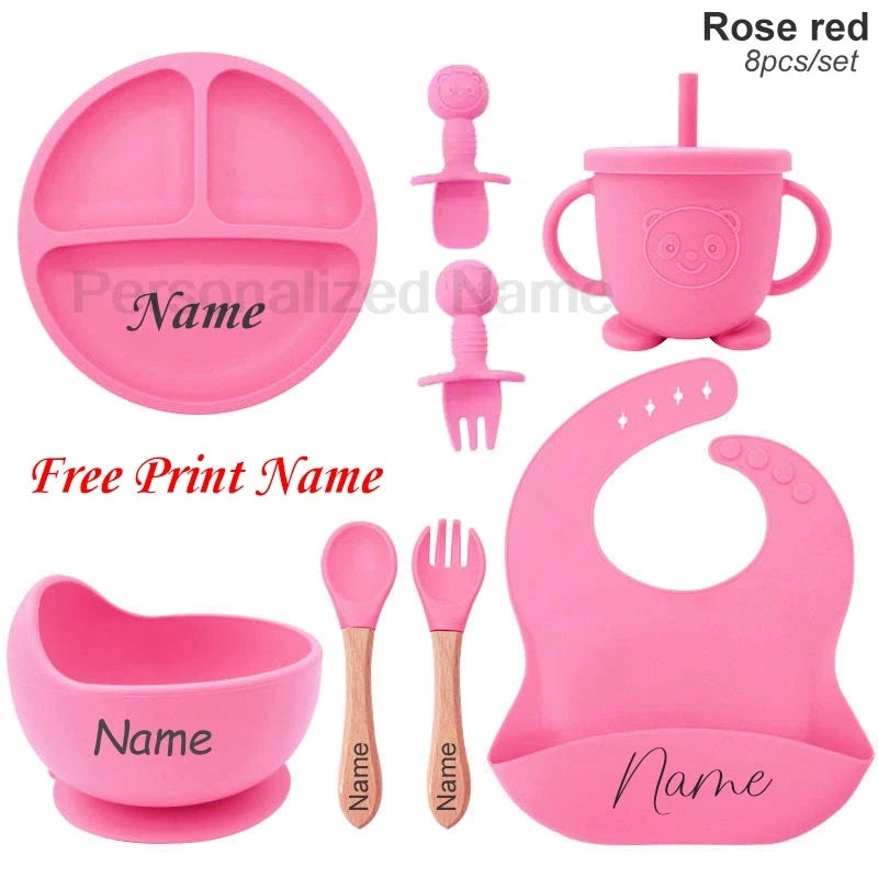 Personalized Baby Silicone Feeding Set