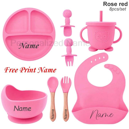 Personalized Baby Silicone Feeding Set