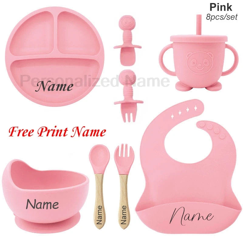 Personalized Baby Silicone Feeding Set